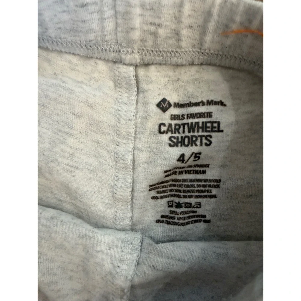 Member's Mark Minimalist Cartwheel Shorts Kids 4/5 Black Gray Tie-Dye 4-Pack